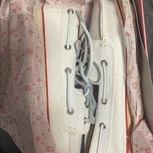 So fennel white cream slip on boat shoes loafers